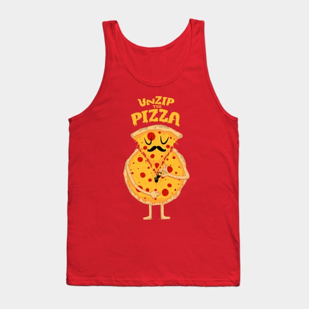 Unzip the Pizza Tank Top by bykai